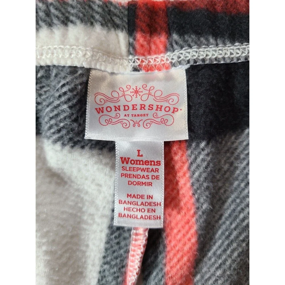 Wondershop Target Plaid Fleece Pajama Pants Women Large Cozy Sleepwear - Picture 6 of 7